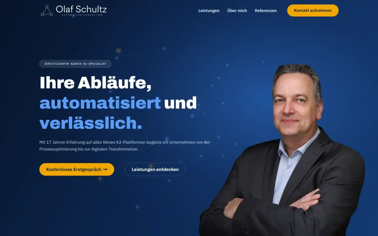 Website-Ansicht: Olaf Schultz Consulting